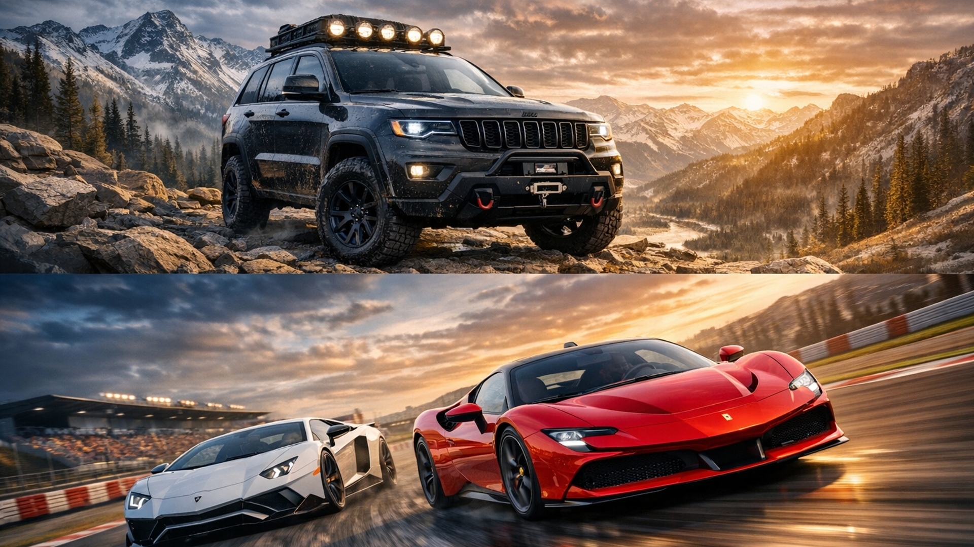I would like SUV and sport cars high graphics wallpapers