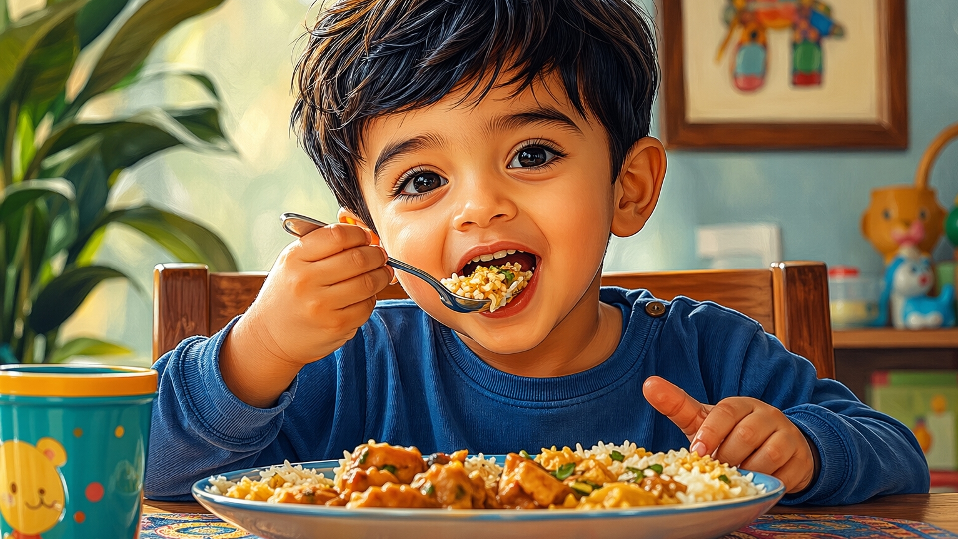 my son eating 
