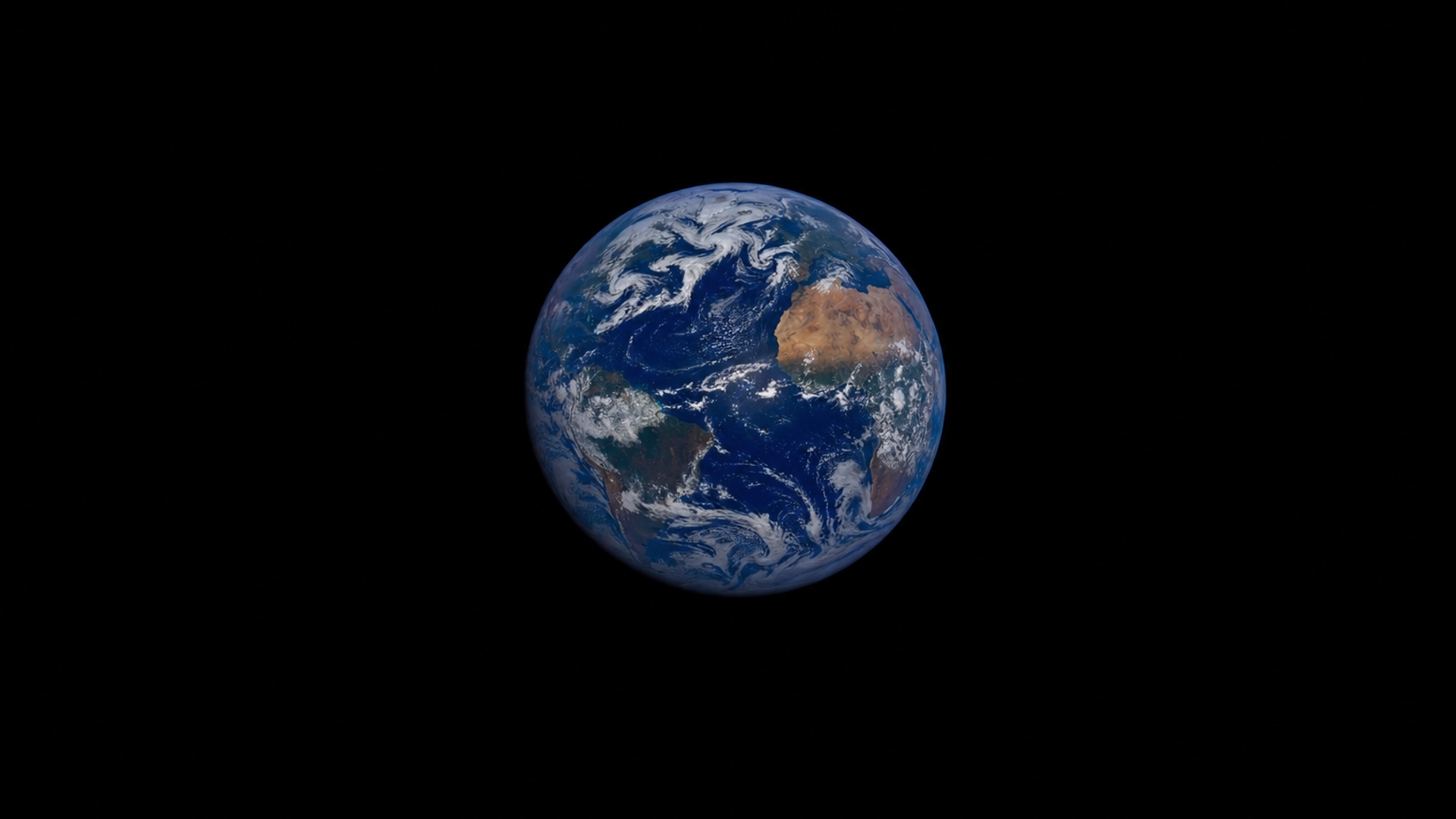 Small Earth Black Background HD