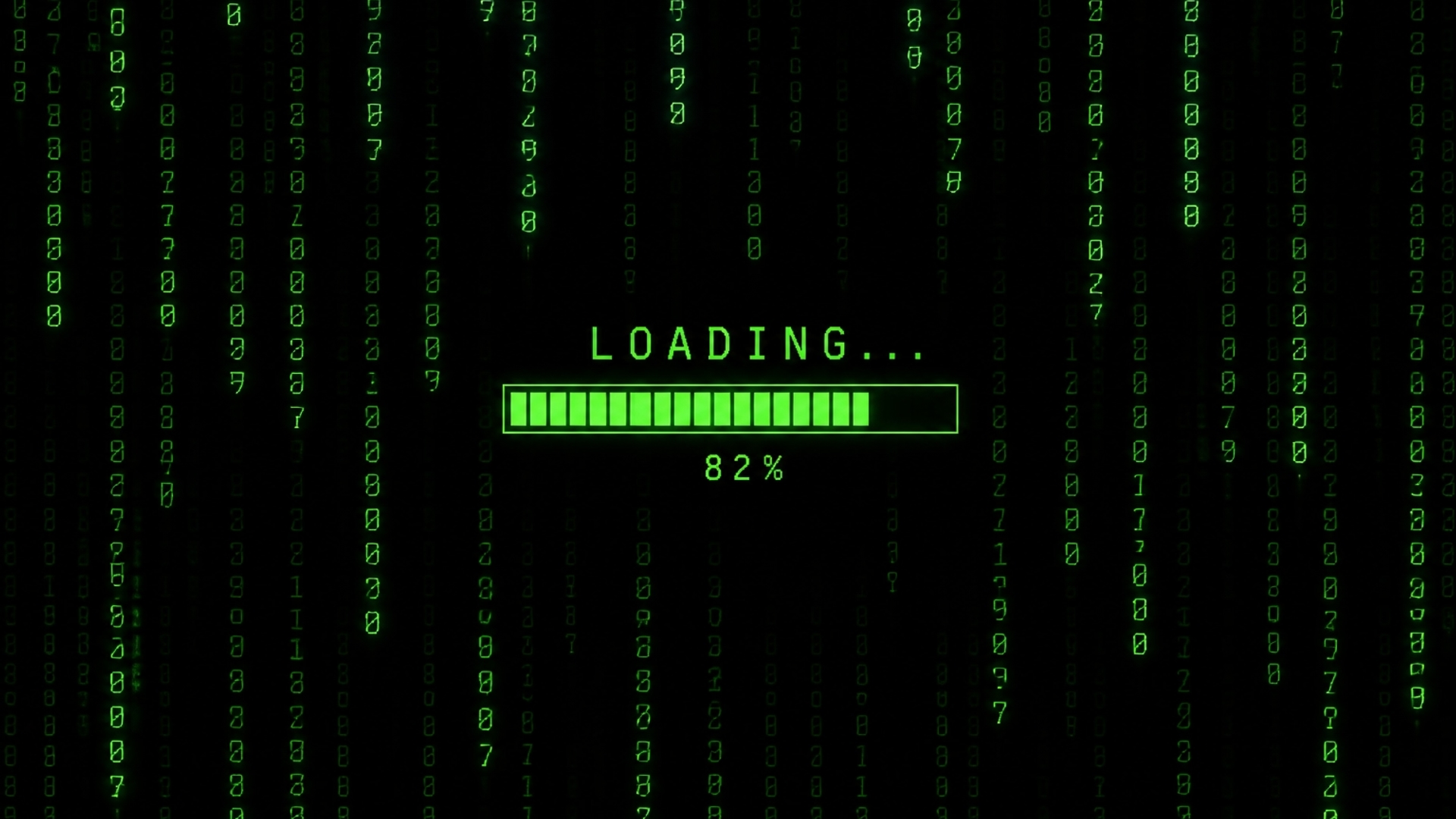 black background matrix loading