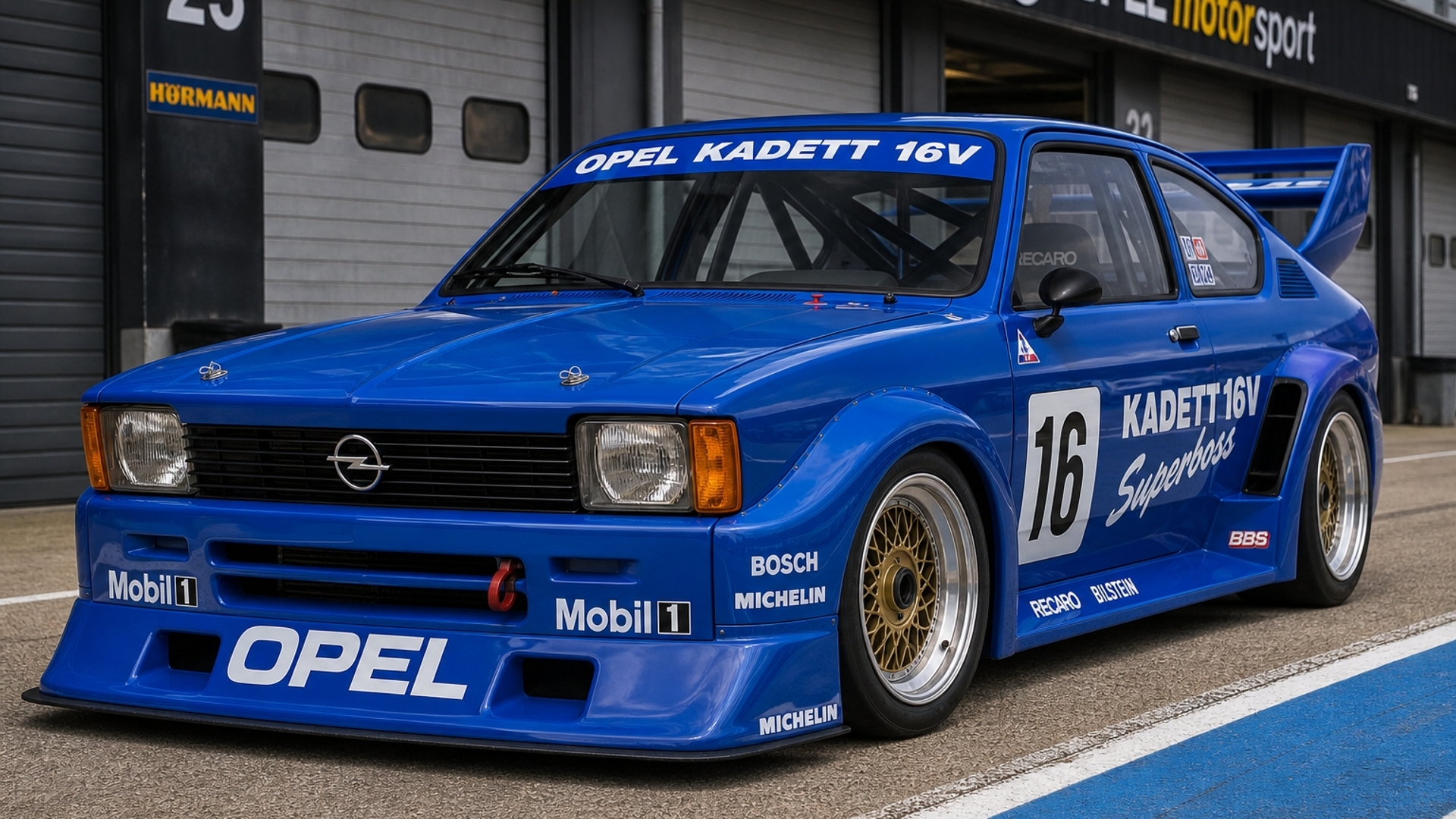 Opel kadett 16v superboss in blue