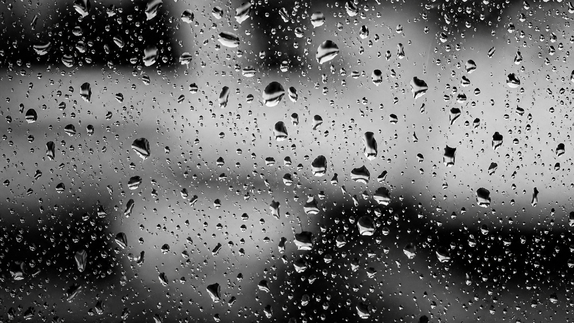 black and white raindrops hd
