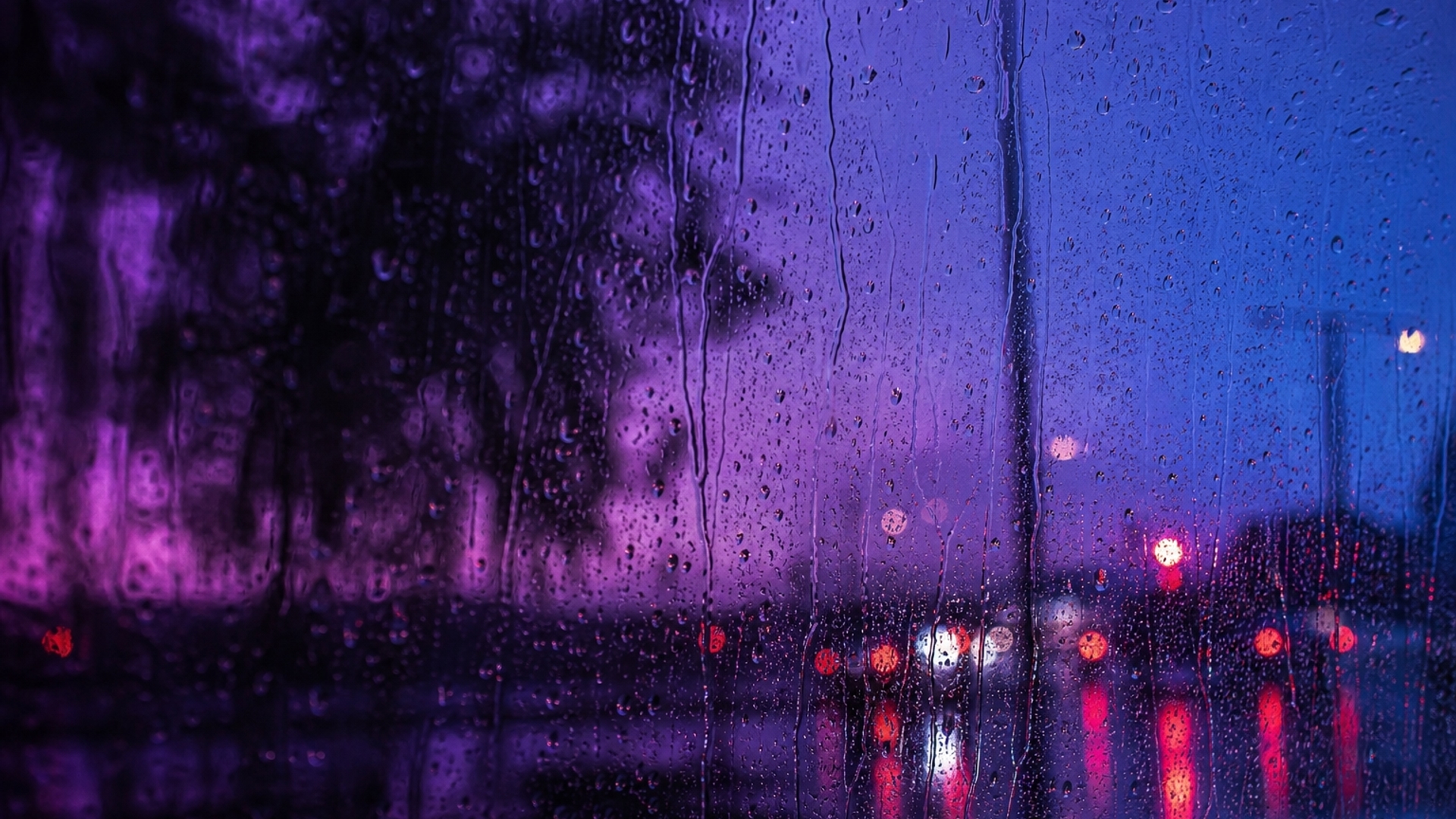 purple and blue rain hd