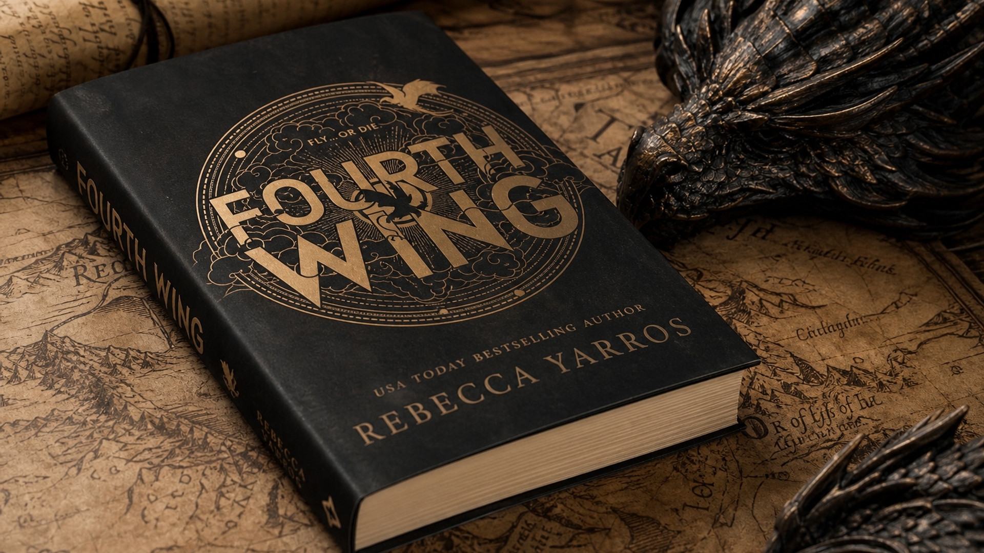 Make me a fourth wing wallpaper 