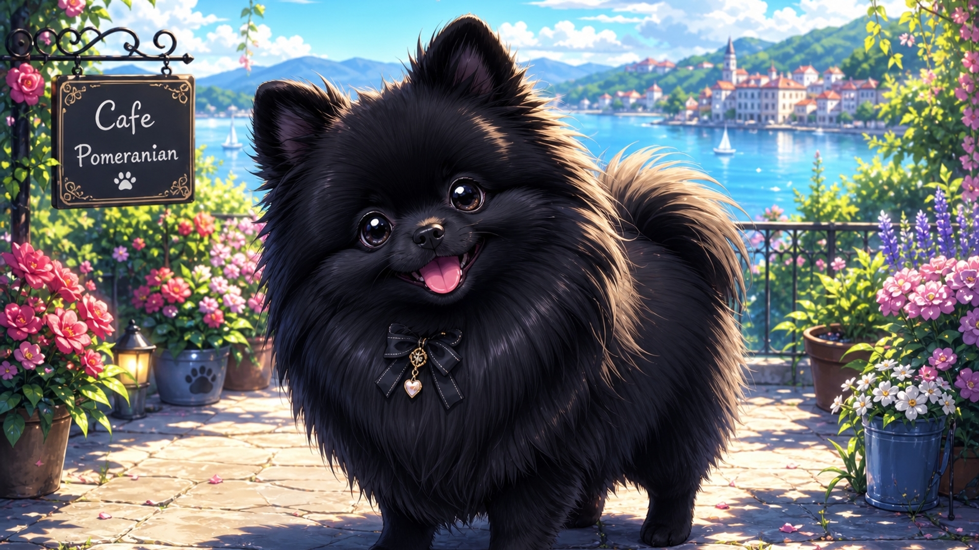 Cute black Pomeranian
