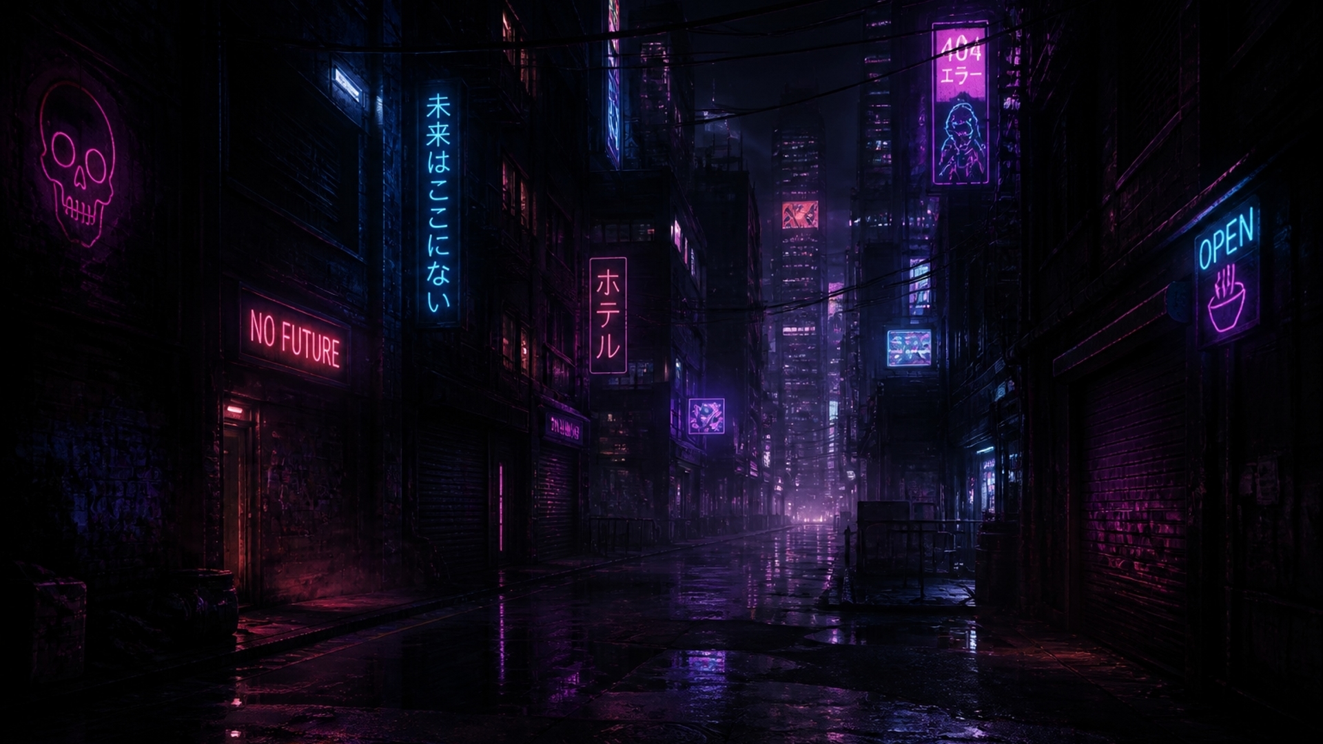 quiero un fondo neon pero con fondo oscuro y sin tanta intensidad en el neon