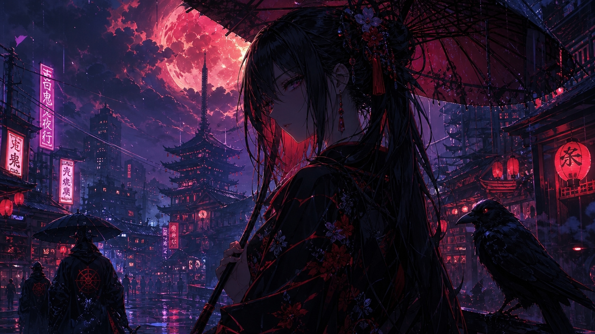 create like aesthetic and look like anime dark 