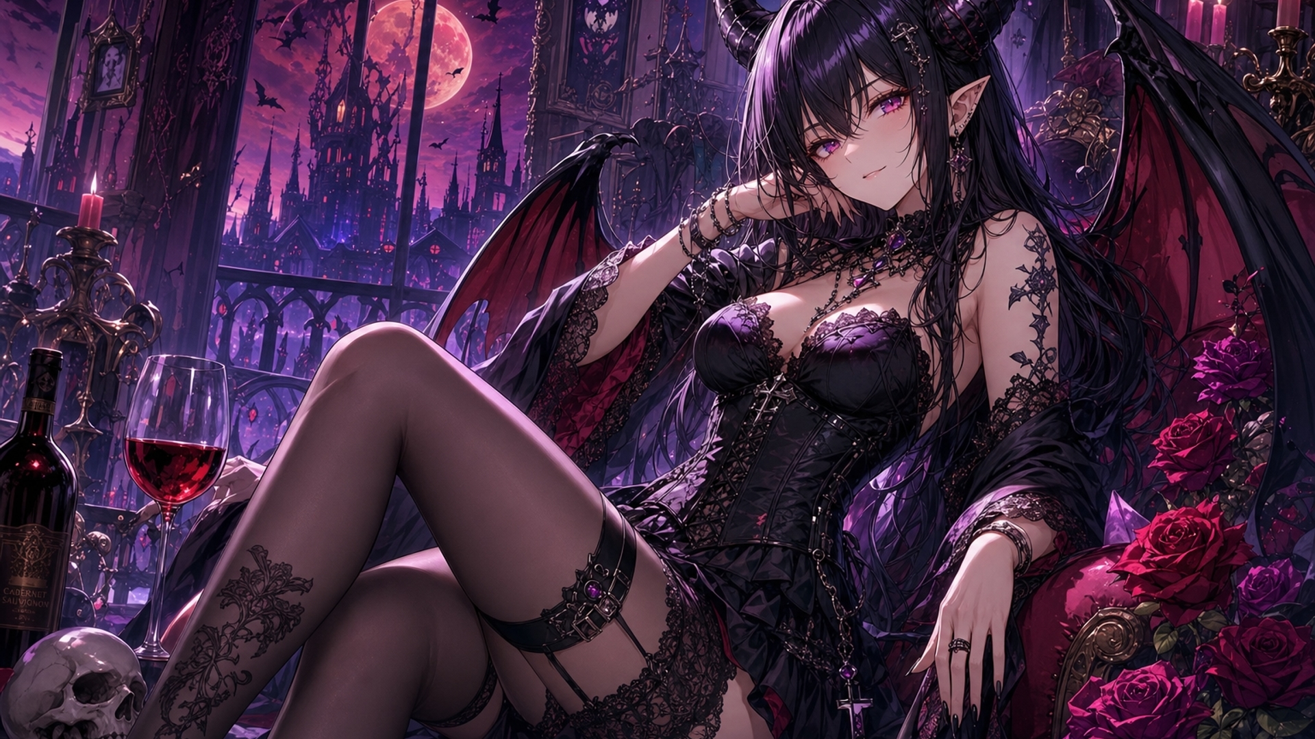 Goth demon girl