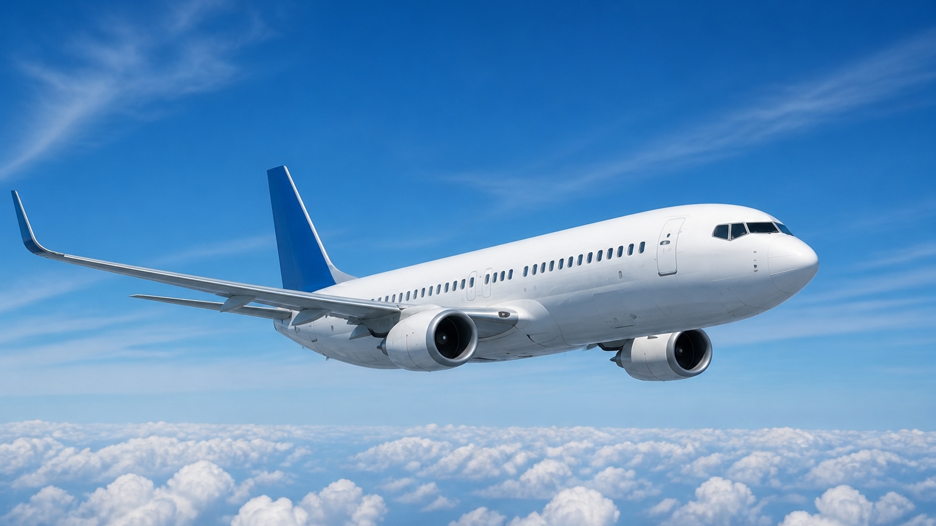 an airplane flying in the sky 