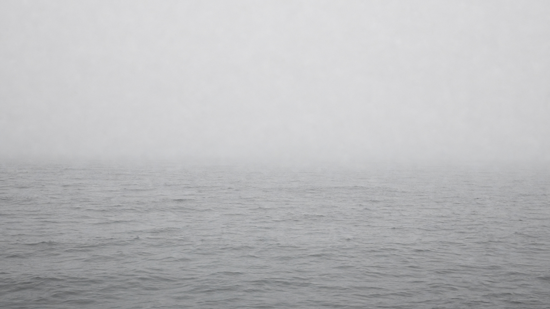 calm grey ocean in fog hd