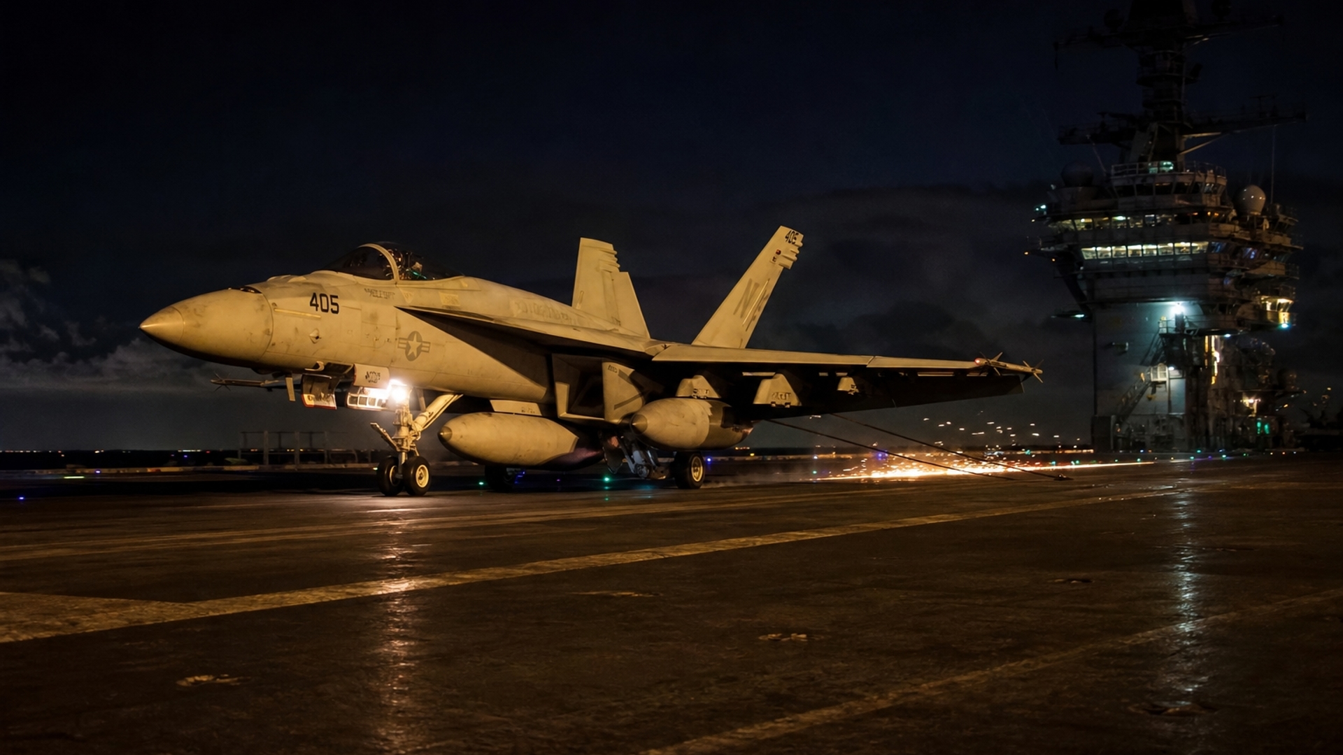 night landing on aircraft carrier hd