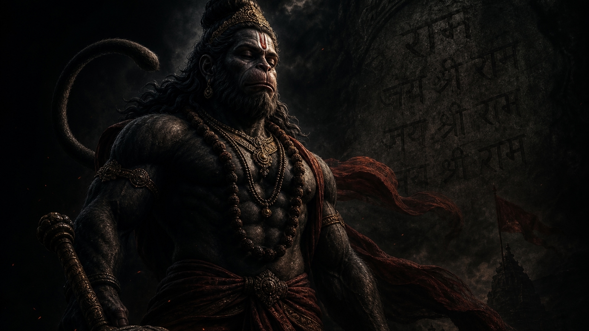 dark hanuman wallpaper