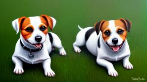 Jack Russel Terrier in oil painting style