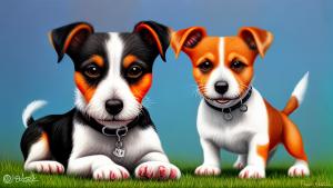 Jack Russel Terrier in oil painting style