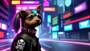 Cyberpunk yorkie