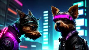 Cyberpunk yorkie