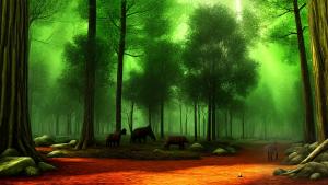 Forest with animals