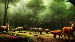 Forest with animals