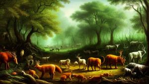 Forest with animals