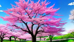 Sakura blossom anime scenery