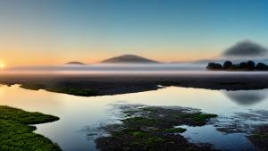 Misty calm scenery