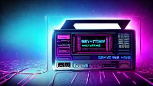 Synthwave cassette tape