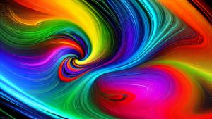 Abstract swirling colors digital painting