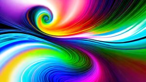 Abstract swirling colors digital painting