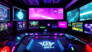 Cyberpunk game room