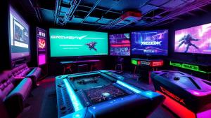 Cyberpunk game room