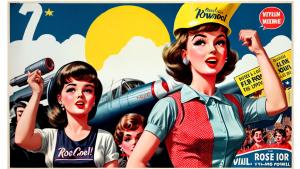 1960 girl power Rosie vintage poster