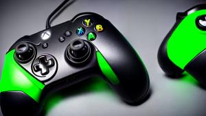 XBox green neon controller gamer