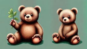 Cute baby bear illustration