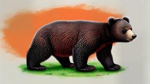 Cute baby bear illustration