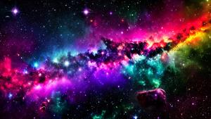 Colorful nebula universe