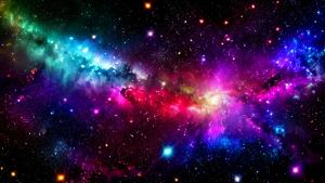 Colorful nebula universe