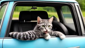 cat in car