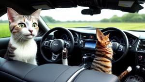 cat in car