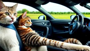 cat in car