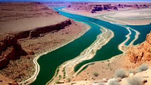 Amazing river in the desert.