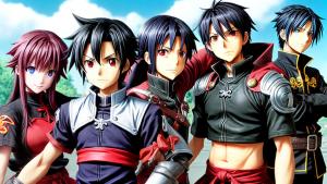 Kirito with Ranma and Faust from guilty gear strive