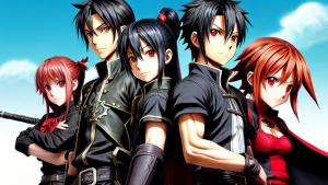 Kirito with Ranma and Faust from guilty gear strive