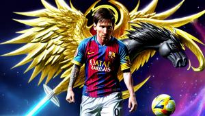 Lionel Messi with Pegasus cloth of Saint Seiya