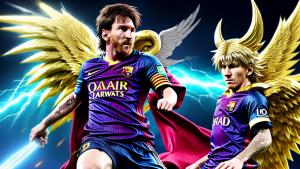 Lionel Messi with Pegasus cloth of Saint Seiya