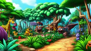 Cartoon jungle