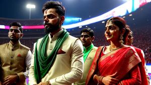 Virat kohli in Sari