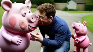 John Pork making out with Peppa Pig