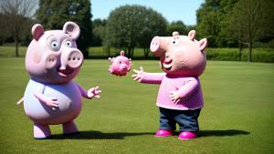 John Pork making out with Peppa Pig