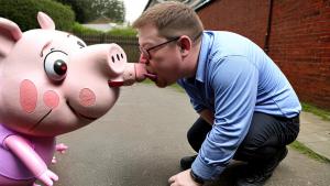 John Pork making out with Peppa Pig