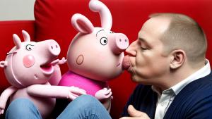 John Pork making out with Peppa Pig